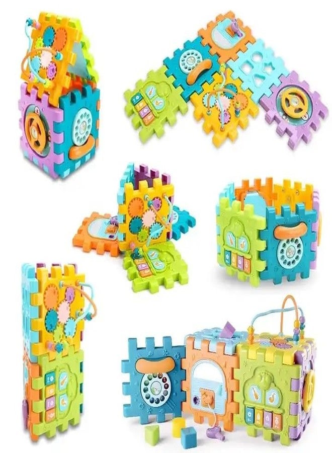 Cable World Baby Toddler Activity Center Musical Activity Cube Play Learning Center Toy Interactive Educational Activity House Multi-Functions with Lights Sounds (Big Activity Cube) - Image 2